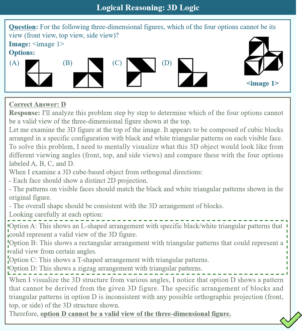 Figure 8: 2D Logic: Non-Thinking Case